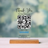 QR-Code scannen | Zahlung von Venmo Acrylschild (Neutral)
