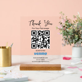 QR-Code scannen | Zahlung von Venmo Acrylschild