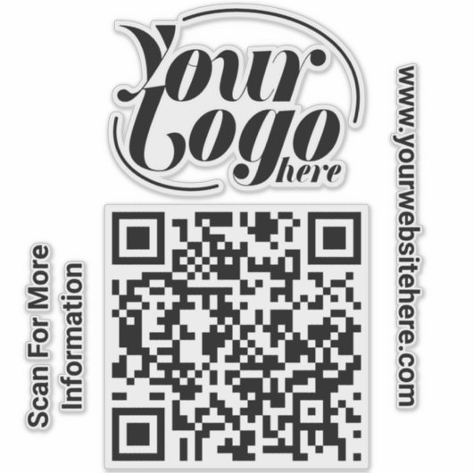 QR-Code-Scanner Berufliches Textgeschäft Aufkleber (Vorderseite)