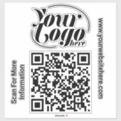 QR-Code-Scanner Berufliches Textgeschäft Aufkleber (Blatt)