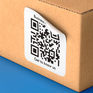 QR-Code-Scanner für benutzerdefinierten Text für d Quadratischer Aufkleber