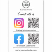 QR-Code-Scanner zur Verbindung auf einem Social-Me Aufkleber (Vorderseite)