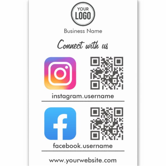 QR-Code-Scanner zur Verbindung auf einem Social-Me Aufkleber (Vorderseite)