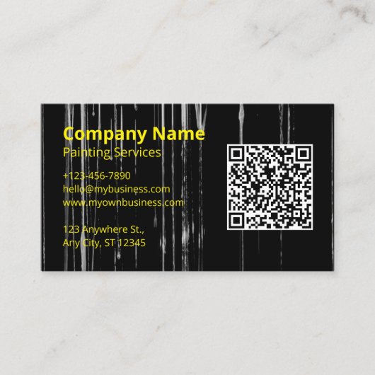 QR-Code-Scannerlogo für coole Maler Visitenkarte (Vorderseite)