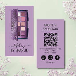 QR-Code-Scannierbar für Gothic Makeup Eyeshadow Visitenkarte