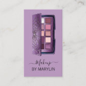 QR-Code-Scannierbar für Gothic Makeup Eyeshadow Visitenkarte (Vorderseite)