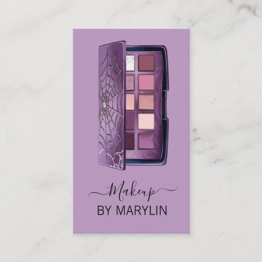 QR-Code-Scannierbar für Gothic Makeup Eyeshadow Visitenkarte (Vorderseite)