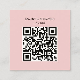 QR-Code Scannierbar Modernes Berufliches Rosatinro Quadratische Visitenkarte