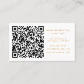 QR-Code Scannierbar Niedlich farbige Wasserfarbenf Visitenkarte (Rückseite)