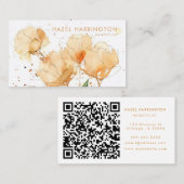 QR-Code Scannierbar Niedlich farbige Wasserfarbenf Visitenkarte (Vorne/Hinten)