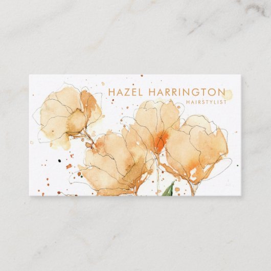 QR-Code Scannierbar Niedlich farbige Wasserfarbenf Visitenkarte (Vorderseite)