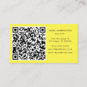 QR-Code Scannierbare Abstrakte Wasserfarben Visitenkarte (Rückseite)