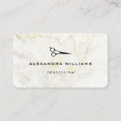 QR-Code-Schere aus Goldmarmor Moderne Visitenkarte (Vorderseite)