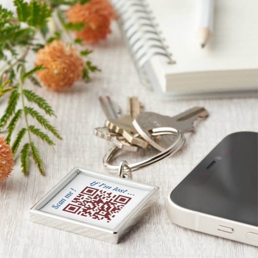 QR Code Schlüsselanhänger (Seite)