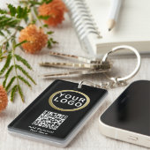 QR-Code-Schlüsselanhänger für Geschäftslogos | SCH Schlüsselanhänger (Vorderseite rechts)