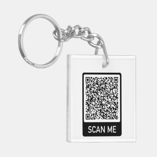 QR Code Schlüsselanhänger Geschenk Scan Ich Person (Vorderseite links)