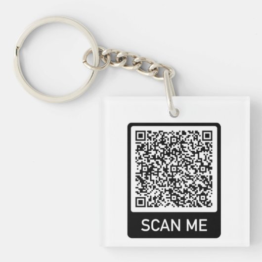 QR Code Schlüsselanhänger Geschenk Scan Ich Person (Vorderseite)