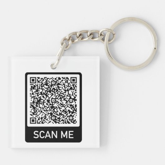 QR Code Schlüsselanhänger Geschenk Scan Ich Person (Rückseite)
