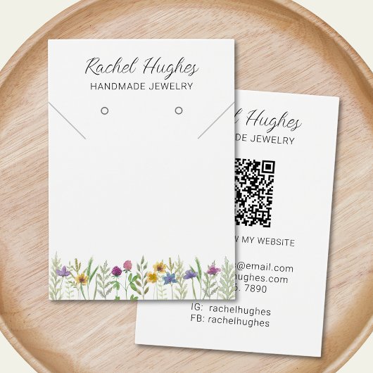 QR-Code-Schmuck Florale Halsketten-Anzeige-Karte
