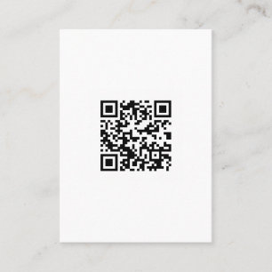 QR Code (schneller Wartecode) - Schwarz-weiß Visitenkarte