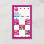 QR Code Schönheit Kosmetische Trendy Instagram Nie Visitenkarte (Rückseite)