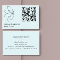 QR-Code, Schönheit, Logo, Linie Art Blue