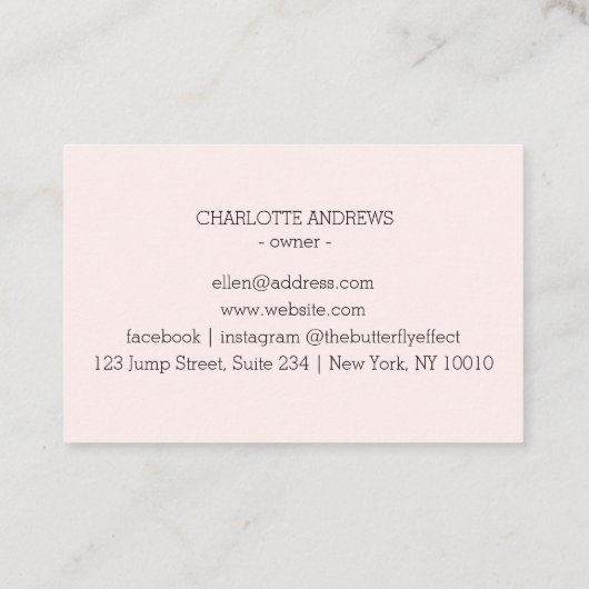 QR-Code, Schönheit, Logo, Linie Art Pink Visitenkarte (Rückseite)