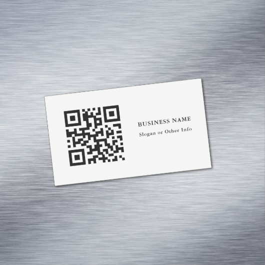 QR Code Schwarz und Weiß einfach Magnetische Visitenkarte (Beispiel)