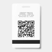 QR-Code Schwarz Weiß Benutzerdefiniertes Logo Mita Ausweis (Rückseite)
