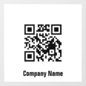 QR-Code Schwarz-Weiß-Geschäftsvorlage Fensteraufkleber (Blatt)