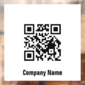 QR-Code Schwarz-Weiß-Geschäftsvorlage Fensteraufkleber (Blatt 2)