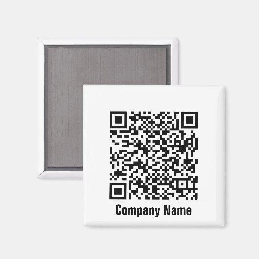 QR-Code Schwarz-Weiß-Geschäftsvorlage Magnet (Vorderseite/Rückseite)