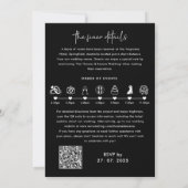 QR-Code Schwarz-Weiß-Hochzeitstag Einladung (Rückseite)