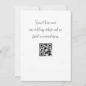 QR Code Schwarz-Weiß-Kalligrafie-Hochzeit Einladung (Rückseite)