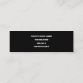 QR Code Schwarz-weiß Moderner Hochzeitsplaner Mini Visitenkarte (Rückseite)