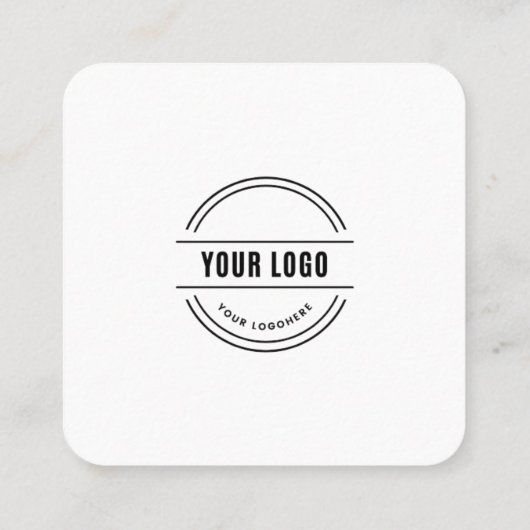 QR-Code Schwarz-weiß nach der Prüfung, um eine Ver Quadratische Visitenkarte (Rückseite)