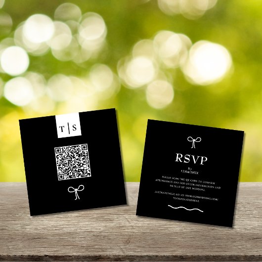 QR-Code Schwarz-weiß Nichts Extravagant nur Liebe Mitteilungskarte