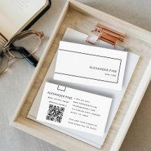 QR Code Schwarz-weiß Sleek Moderne Beruflich