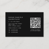 QR-Code Schwarz-Weiß-Visitenkarte Visitenkarte (Rückseite)