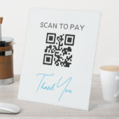 QR-Code Schwarz-weiße, berührungslose, scannable B Sockelschild (In Situ)