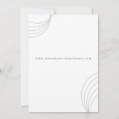 QR-Code Schwarz-weiße Hochzeit Einladung (Rückseite)