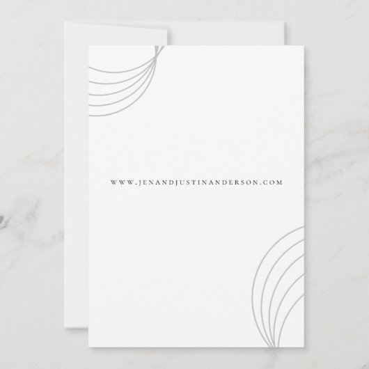 QR-Code Schwarz-weiße Hochzeit Einladung (Rückseite)