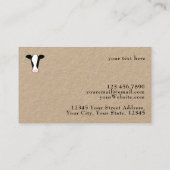 QR-Code Schwarz-weiße Kuhfarm Grüne Kraft Visitenkarte (Rückseite)