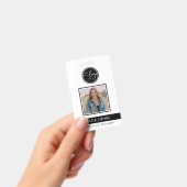 QR-Code Schwarz-weiße Logo-Mitarbeiter-Foto-ID Ausweis (Handheld)