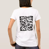 QR-Code - Schwarz-weiße Werbeaktion - Zurückhaltun T-Shirt (Rückseite)