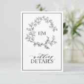 QR-Code Schwarz-weißes Wappen, Monografie Begleitkarte (Stehend Vorderseite)