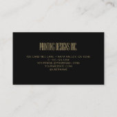 QR Code Schwarze moderne Malerei Visitenkarte (Rückseite)