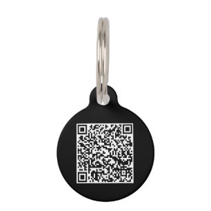 QR Code Schwarzer benutzerdefinierter Kontakt Info Haustiermarke