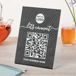 QR-Code | Schwarzer Scan des Logos für die Verbind Sockelschild