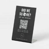 QR-Code | Schwarzes Logo für Feedback-Services für Sockelschild (Vorderseite)